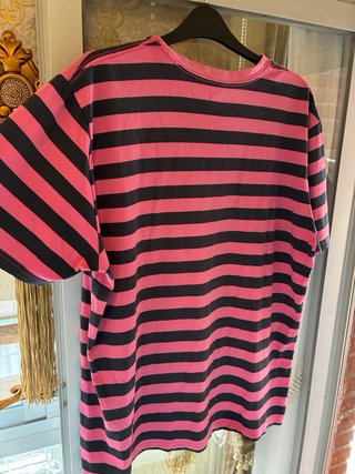 Camiseta Rayas Rosa y Negra Talla XL
