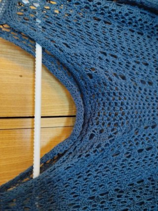Jersey largo calado azul