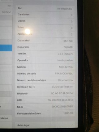 iPad Mini 1ª Gen 64GB + Celular + Funda + Cargador