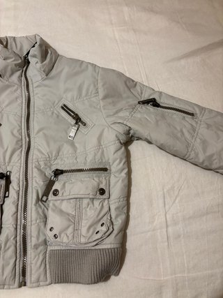 Chaqueta bomber beige claro/gris piedra