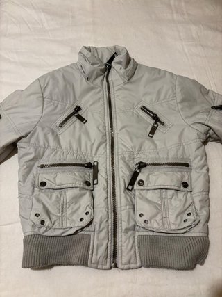 Chaqueta bomber beige claro/gris piedra
