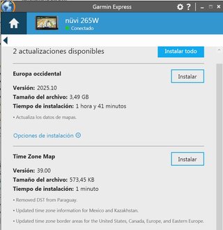 Navegador Garmin Nuvi 265W + Mapas Radares