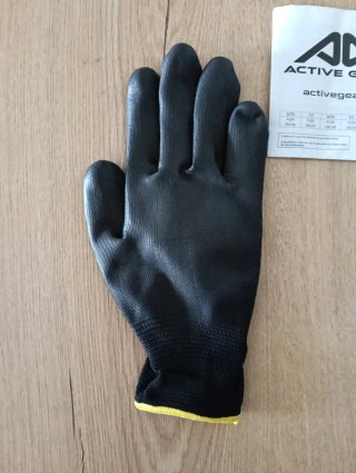 Lote 9 pares guantes trabajo látex XL Nuevos