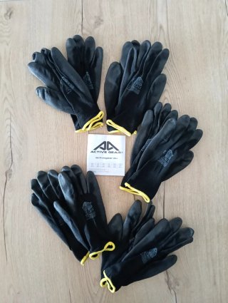 Lote 9 pares guantes trabajo látex XL Nuevos