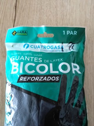 Lote 9 pares guantes trabajo látex XL Nuevos