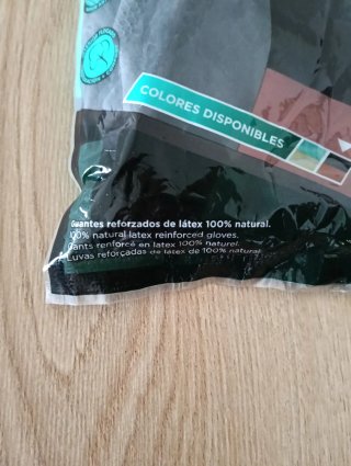 Lote 9 pares guantes trabajo látex XL Nuevos