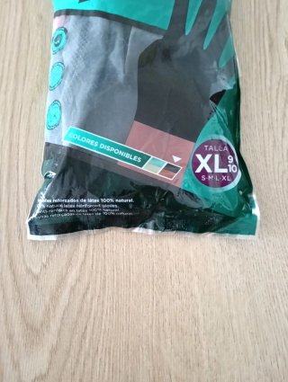 Lote 9 pares guantes trabajo látex XL Nuevos