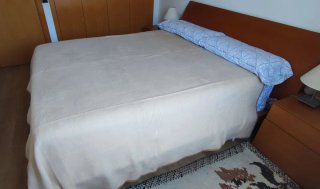 Manta Doble Reversible Beige/Marrón