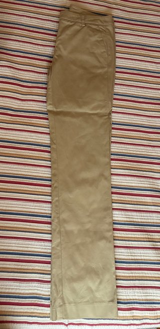 Pantalón chino recto beige talla 40