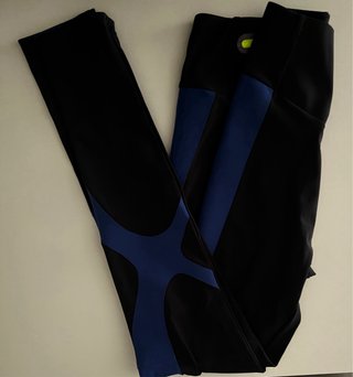 Pantalón Leggings Deportivo Negro y Azul