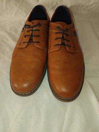 Zapatos de vestir hombre piel marrón talla 45
