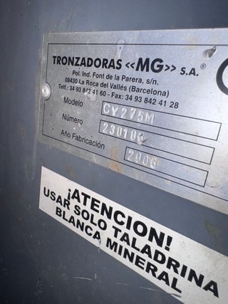 Sierra para hierro 380V