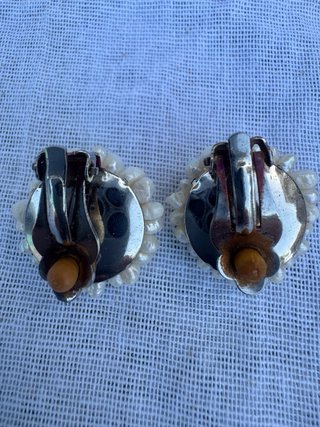 Pendientes Clip Perlas Naturales Vintage
