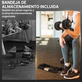 Mancuerna ajustable 4en1, 10kg gimnasio