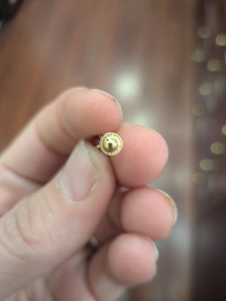 Pendientes Oro 4 Garras Coral tamaño grande
