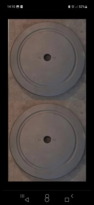 2 discos de 18kg de 30mm