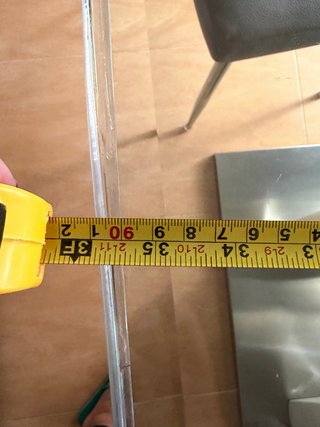 Mesa de comedor cristal y metal