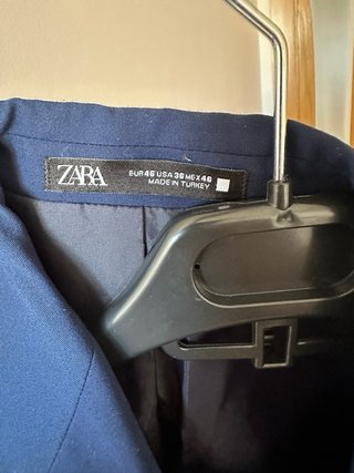 Traje Zara Azul Talla 46 Blazer Pantalón 40