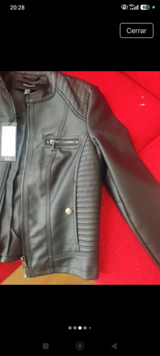Chaqueta de cuero Vero Moda Negra