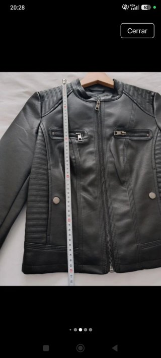 Chaqueta de cuero Vero Moda Negra
