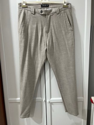 Pantaloni uomo JUSTWEST beige/marrone