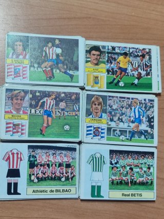 303 cromos Liga este, temp 82/83 sin pegar