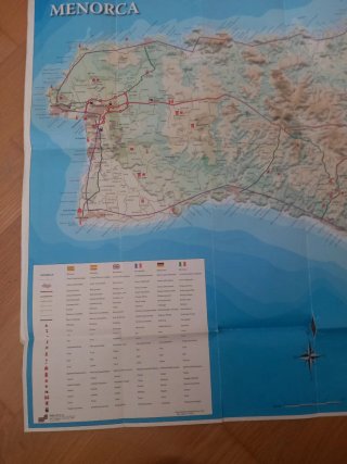 Mapa de carreteras y cuidades de Menorca