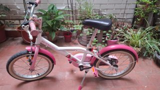Bicicleta niña Decathlon 16 rosa