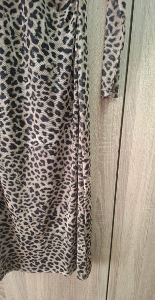 Vestido largo ajustado NUEVO Mango Animal Print L