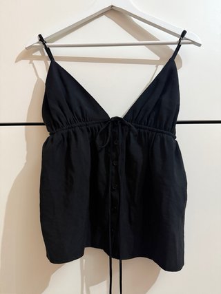 Top Zara Negro Tirantes