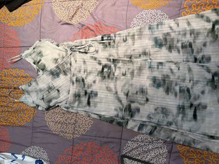 Vestido largo estampado verde y multicolor