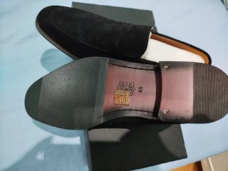 Zapatos de ante negro elegantes talla 45