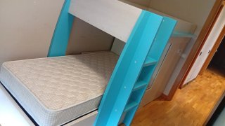 Cama Tren Infantil con Armario y Cajón