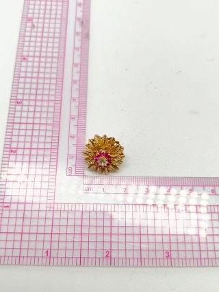 Pendientes Oro 18kt Flor Circonitas