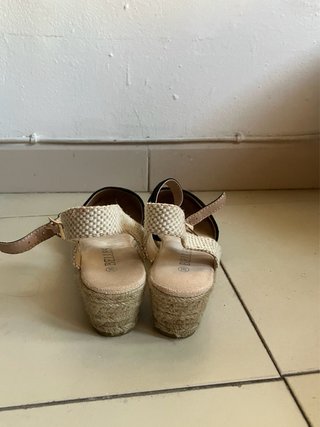 Esparteñas cuña negras y beige