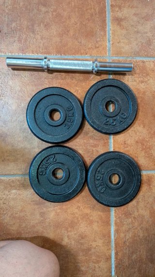 Juego de pesas 1.5kg y barra