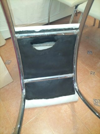 Juego de 4 Sillas Piel Blancas