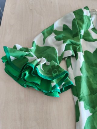 Traje Flamenca Verde y Blanco