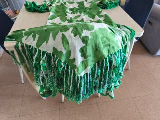 Traje Flamenca Verde y Blanco