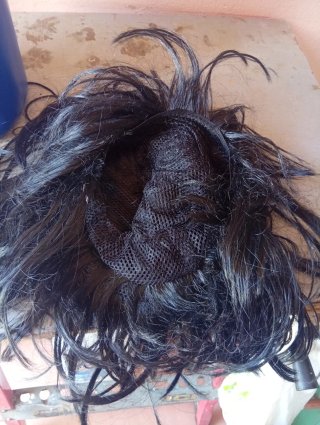 2 Pelucas Fiesta Negra y Gris