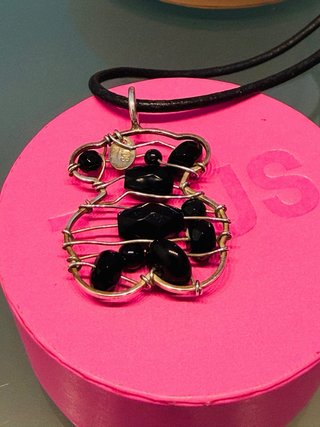 Collar Oso TOUS Negro y Plata