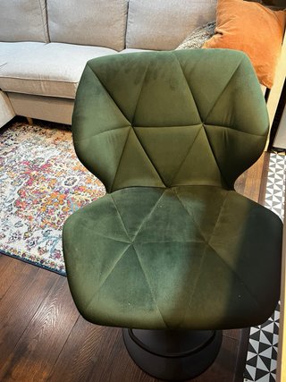 Silla alta terciopelo verde