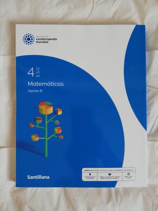 Libro Matemáticas Opción B, 4 ESO, Santillana