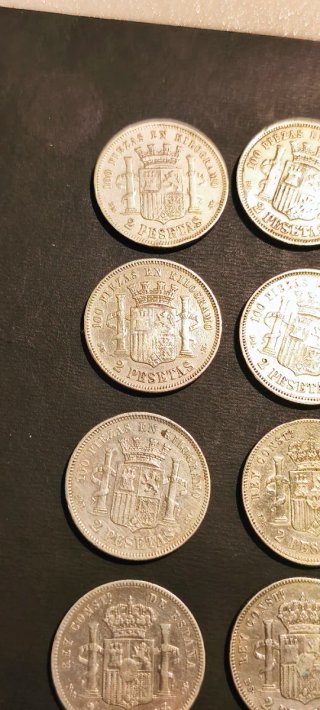 Monedas 2 Pesetas 1869-1884