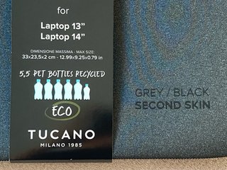 Funda Portátil Tucano Second Skin Gris/Negro
