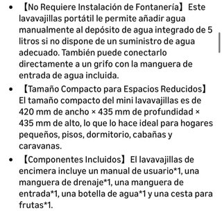 Lavavajillas Portátil Comfee