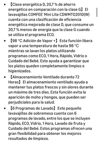 Lavavajillas Portátil Comfee