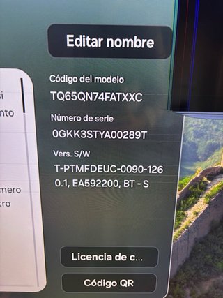 Samsung QLED 65” QN74F 4K - Pantalla Rota