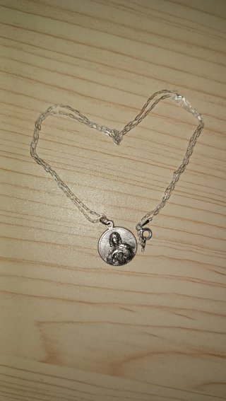 Collar Virgen Inmaculada Plateado