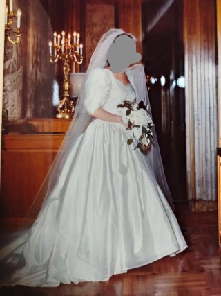 Vestido de Novia Seda Shantung Talla M